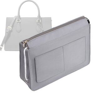 4532 Purse Organizer Insert with Zipper Hobo Handbags Shaper Insert 12